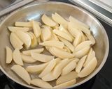 A picture of step 1 of Hake Fillets with French Fries.