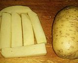 A picture of step 1 of Tex's Steak & Chips 🐮🍟.