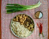 Foto langkah ke 1 dari resep Pepes tahu, jamur, ati, rempela.