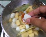 Foto langkah ke 5 dari resep Semur Puyuh BAKETA (Bakso Kentang Tahu) HOT.