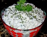 A picture of step 1 of Mike's Creamy Feta Bagel Cucumber Spread Or Dip.