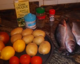 Foto del paso 1 de la receta: Lubina al horno con patatas a lo pobre