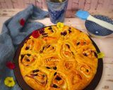 Foto del passaggio 7 della ricetta 🌹Torta alle rose con crema al latte e mirtilli freschi 🫐