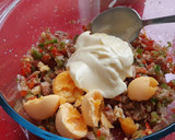 Foto del paso 4 de la receta: Huevos rellenos de ensaladilla de atún