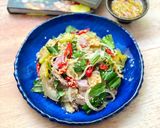 Hình bước làm 1 của món Bê Thui Bóp Thấu