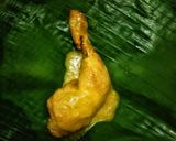Foto langkah ke 4 dari resep Ayam Pedas Kemangi Kemas Daun Pisang.