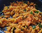 A picture of step 3 of Carrot thoran (kerala style).