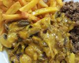 عکس مرحله 1 از دستور ساندویچ گوشت وقارچ