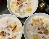 Hình bước làm 2 của món Sữa cacao trái cây hạt chia