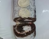 A picture of step 5 of Chocolate Swiss Roll.