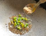 A picture of step 1 of Cabbage moong dal bhaji.