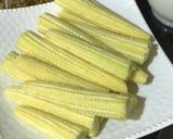 A picture of step 1 of Spicy Crispy Baby Corn Fritters 🌽.