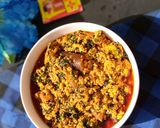 A picture of step 7 of Fried Egusi soup.