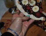 A picture of step 7 of Chocolate Pizza.