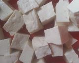 Hình bước làm 1 của món Đậu hủ sốt tứ xuyên chay
