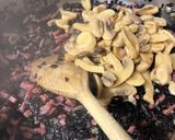 Une image de l'étape 2 de Riz nero façon risotto « alla carbonara ».