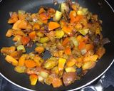 A picture of step 2 of Matar Paneer in tomato gravy.