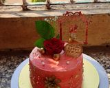 A picture of step 6 of Valentine day special black forest chocolate cake.