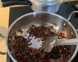 A picture of step 4 of Amaranth Leaves with water chestnut subji.