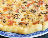 Foto del paso 5 de la receta: Pizza Blanca con Champiñones y Jamón York