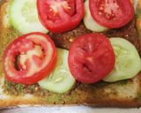 A picture of step 2 of Cucumber sandwich.