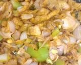 A picture of step 6 of Chilli parotaa.
