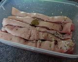 A picture of step 2 of Pork Belly Strips.