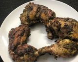 A picture of step 4 of Chettinadu green chicken.