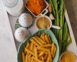 Foto langkah ke 1 dari resep Cheesy spinach pasta (vegan).