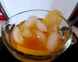 A picture of step 4 of My Iced tea lovely when chilled in the fridge overnight. 🍋☕🧊🥰.