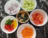 A picture of step 1 of Hung curd salad.