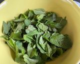 A picture of step 1 of Fresh Mint Leaves And Lemon Simple Syrup:.