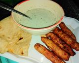 A picture of step 5 of Smoke kabab.