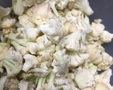 A picture of step 1 of Gobhi Matar masala.