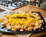 صورة لخطوة 5 من وصفة بطاطس بالرز البسمتي وقطع اللحم