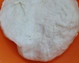 A picture of step 8 of Dilkush or sweet bread with coconut and tutti frutti filling.