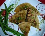 A picture of step 5 of French beans paratha.