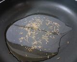 A picture of step 4 of Rainbow pulao jain with natural colors.