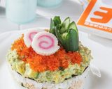 Foto langkah ke 5 dari resep Hata (ハタ) Sushi Cake.
