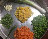 A picture of step 1 of Garlic Veg Soup.