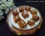 A picture of step 5 of Sattu Coconut Burfi.