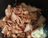A picture of step 1 of Egg fried rice... and some chicken.