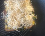 A picture of step 2 of Spinach corn sandwich.