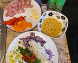 Foto del paso 1 de la receta: Fideuá con verduras y lomo de cerdo