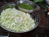 पत्ता गोभी मटर की सब्जी