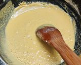 A picture of step 2 of Jaggery Mysore Pak.