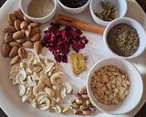 A picture of step 1 of Thandai Masala premix.