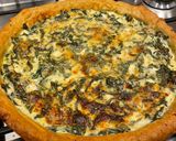A picture of step 6 of Spinach & cottage cheese quiche.