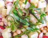 Hình bước làm 3 của món 🌱 Salad Đậu Gà & Trái Cây Thuần Chay (Vegan)