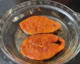 A picture of step 2 of Fish pollichathu# Kerala style Fish fry in Banana leaf.